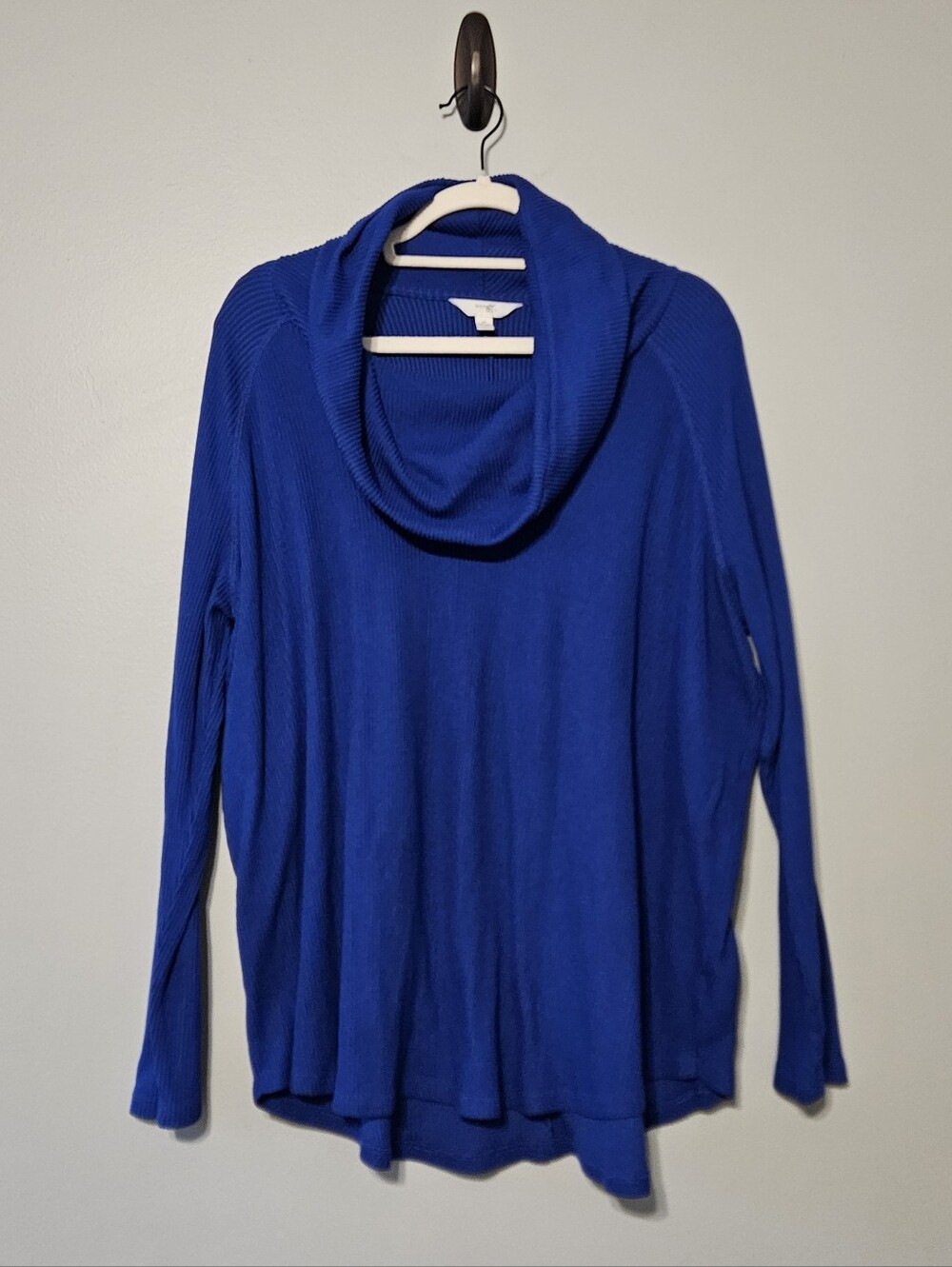 Terra & Sky Royal Blue Cowl Neck Sweater